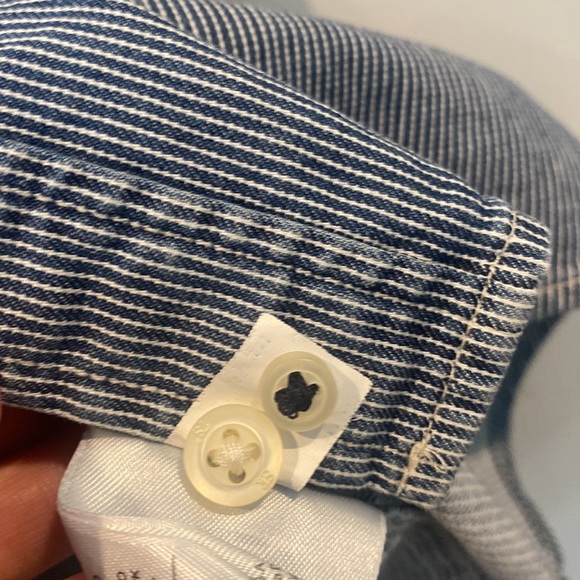 Banana Republic Men’s long sleeve button up, XL navy denim Durable fabric like N - Picture 15 of 16